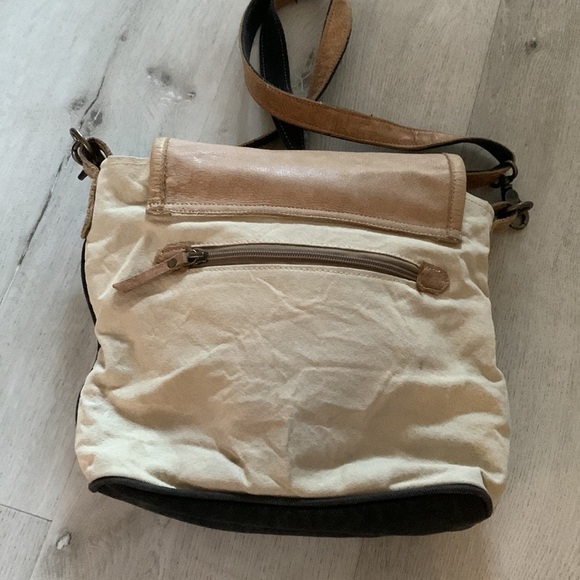 Myra Bag Brown black Chicago distressed Crossbody/Shoulder Bag Genuine Leather - Picture 7 of 16